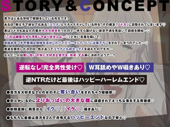 【10日間限定特典付き】貴方を大大大好きな教え子二人に奪い合い逆NTR→最後は幸せハーレム交尾するお話【逆転なし男性受け】 [おいしいおこめ] | DLsite 同人 - R18