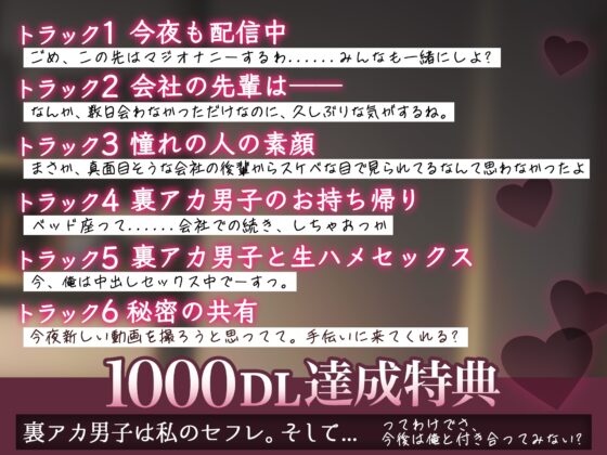 【KU100】オカズにしていた裏アカ男子にその事実がバレまして ～俺のオナ声を流しながら生ハメSEXしちゃおっか～ [狂愛プレジャー《執着×吐息》] | DLsite がるまに