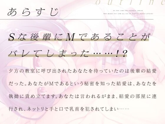 ひたすら乳首を責めながら俺をイカせまくるSな後輩は好きですか？【CV.歩サラ】(ぱちぱちぼいす) - FANZA同人