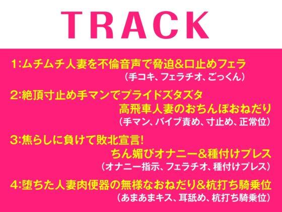 隣のムチムチ人妻 快楽堕ち 〜弱みを握ってねっとり調教SEX〜(東京録音堂) - FANZA同人