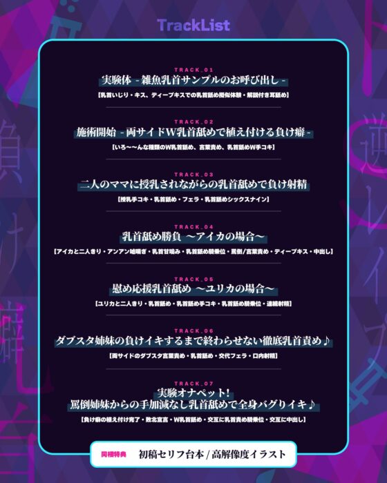 【乳首舐めされながら射精特化】雑魚乳首サンプルとして理系ドS姉妹に淡々と罵倒されながら”負け癖