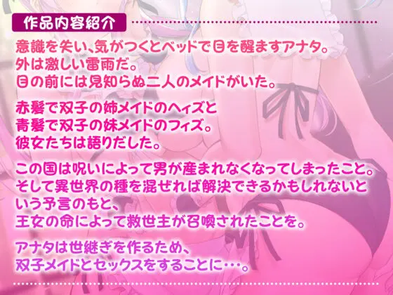 【KU100】異世界メイド姉妹のあまあまハーレムご奉仕〜男が産まれない異世界へ召喚されてヒロインを充てがわれて子作りエッチ〜【りふれぼプレミアムシリーズ】(スタジオりふれぼ) - FANZA同人