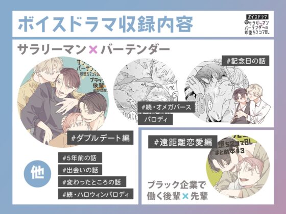 ボイスドラマ「続・サラリーマン×バーテンダーの即堕ち2コマBL」 [Amorous Record] | DLsite がるまに