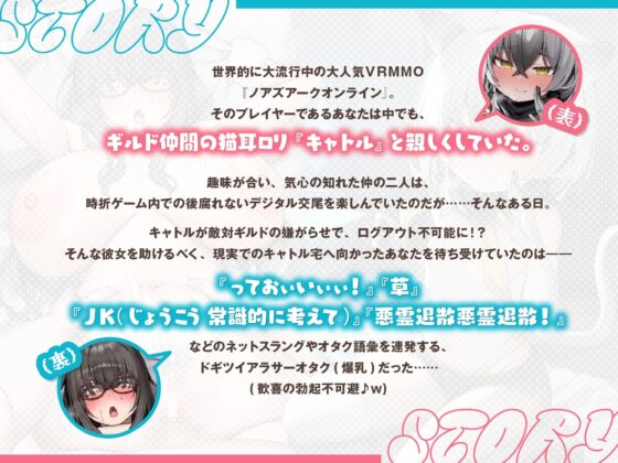 【期間限定イラスト特典同梱!】VRMMOで始める猫○リ/アラサー激イタ爆乳オタク(同一人物)との表裏一体ギャップ純愛!～処女ハメ交尾で響けぷにガキ&アラサーオホ声～ [のりしおスタジオ] | DLsite 同人 - R18