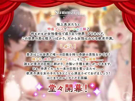 世界独占は~れむ:最強チンポで全員孕ませッ!!世界で唯一の巨根を持つ僕だけに中出し懇願してくるドスケベお姉さん達との