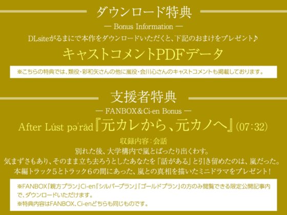 【CV.彩和矢】Lúst pəˈrād(ラスパレ)Vol.07 彼氏の兄×寝取り×妄執 [ラミナプラネット] | DLsite がるまに