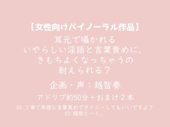 【女性向けバイノーラル】耳元で囁かれるいやらしい淫語と言葉責めに、きもちよくなっちゃうの耐えられる?【KU100】 [淫乱物語] | DLsite がるまに