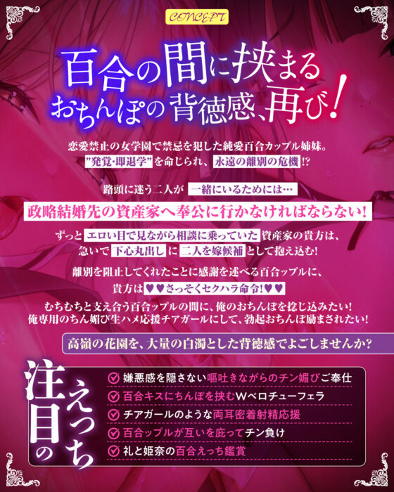 ゆりよごし調教〜純愛百合ップルの学園姉妹を、俺専用のちん媚び生ハメ応援チアガールにする計画〜《早期購入特典:ボーナストラック含む豪華四大特典！》(生ハメ堕ち部★LACK) - FANZA同人