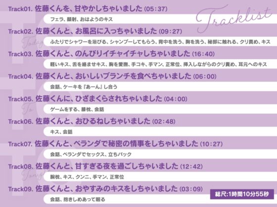 【CV.冬ノ熊肉】Today To Tonight(ととと)～佐藤くんに、甘やかされちゃいました～ [ラミナプラネット] | DLsite がるまに