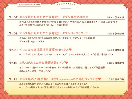 ハイエルフとダークエルフのお姫様がチンカス汚ちんぽに媚び媚びご奉仕してくれるお話♪【KU100】(ホロクサミドリ) - FANZA同人