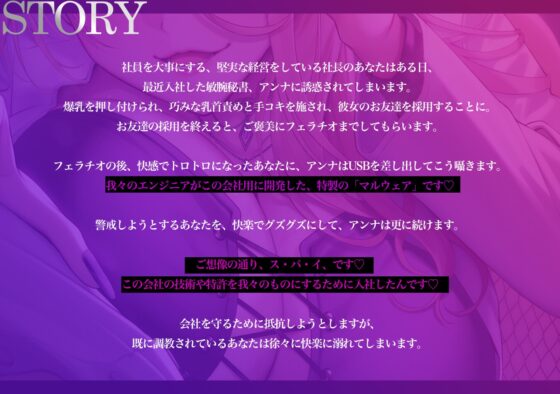 爆乳秘書スパイの甘サド快楽調教 〜有能社長が社員をクビにして勃起するマゾ奴○に堕ちるまで〜 [奈落工房] | DLsite 同人 - R18