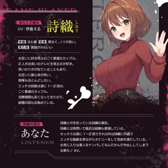 【寝取られ×寝取られ】クリア賞金一億円の射精我慢ゲーム「救出大作戦」〜アイテム使うとNTR悪化→大好きな彼女を救出せよ〜 [072LABO] | DLsite 同人 - R18