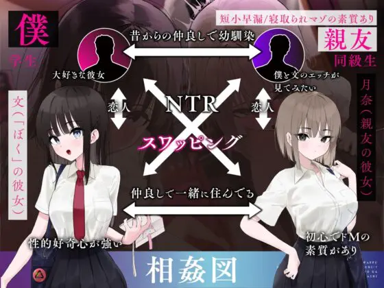 【青春スワップ】幼馴染カップルで交換エッチ！?イカせまくった親友彼女がマゾメスに目覚めたお話【NTR】 [コロコエ] | DLsite 同人 - R18