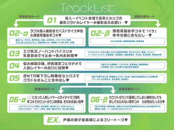 ✅期間限定30%オフ&差分付き✅【ルート分岐あり】貴方を大好きなKカップ爆乳グラドル有名コスプレイヤーの純愛誘惑で逆NTRオフパコ交尾する音声【優越感煽り×心情代弁】 [おいしいおこめ] | DLsite 同人 - R18