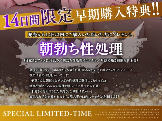 【夫婦交換ご近所スワップ】清楚な妻が淫らにチン媚びする姿を見ながら隣のギャル妻をオナホ代わりに射精するお話。 [コロコエ] | DLsite 同人 - R18