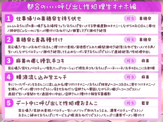 【約6時間/全編媚び媚び孕ませおねだり】孕ませマッチングアプリ ～子供が欲しい女性に孕ませ中出しするだけの簡単なお仕事です♪～ [ブラックマの嫁] | DLsite 同人 - R18