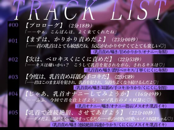 【乳首性感】 低音イケボお姉さんの乳首開発プログラム♡ ～イケメン女子の徹底的な乳首責めで堕とされる～ [ねこじた結社] | DLsite 同人 - R18