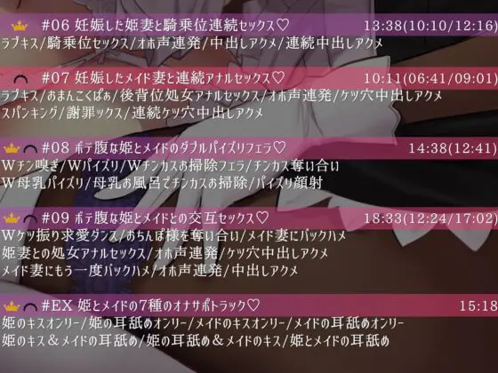 孕ませ懇願巨乳お姫様と低音デカ尻メイドさんがチンカス汚ちんぽに媚び媚びご奉仕してくれるお話♪【KU100】(ホロクサミドリ)｜FANZA同人
