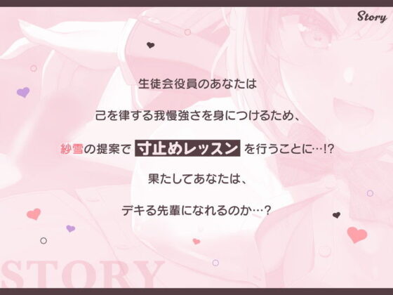 【FANZA限定CG付き】いじわるしごでき後輩JKの甘々寸止めレッスン♪先輩、我慢強くなってきてますけど…っ、私とする時は、いつも負けちゃいますから…♪(清楚工房)|FANZA同人