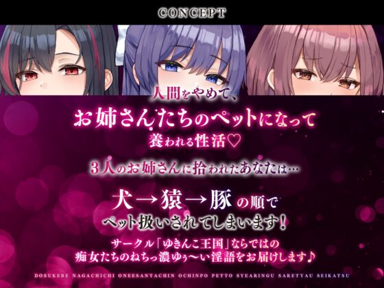 【大ボリューム3時間半】ドスケベ長乳お姉さん達におちんぽペットシェアリングされちゃう性活【耳元密着高速無声ささやき】 [ゆきんこ王国] | DLsite 同人 - R18