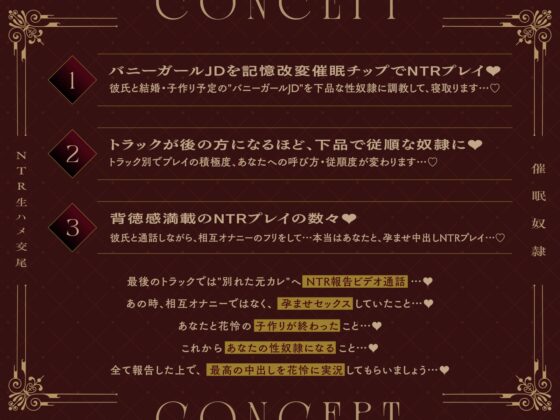 【催○奴○】彼氏持ちバニーガールJDを下品に常識改変NTR生ハメ交尾2～背徳感満載のNTR報告ビデオ通話～ [あくあぽけっと] | DLsite 同人 - R18