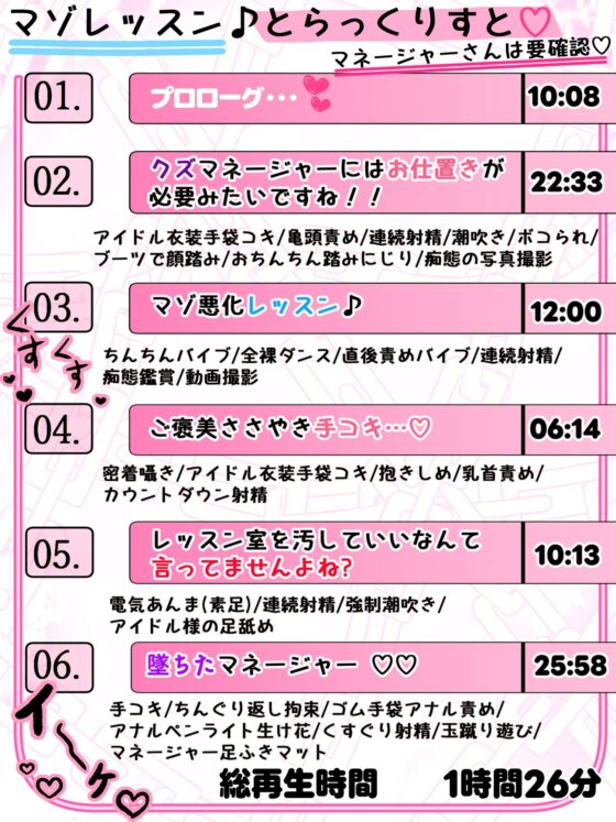 ✅早期限定30%オフ✅ドS清純派アイドル様のマゾお仕置きレッスン♪♪～まだまだイケますよね、マネージャーさん♡～ [ココ丸] | DLsite 同人 - R18