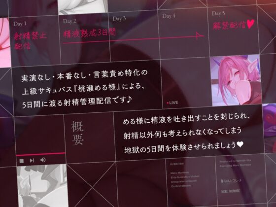 上級サキュバスVtuber桃瀬める様の集団射精管理配信 [シルトクレーテ] | DLsite 同人 - R18