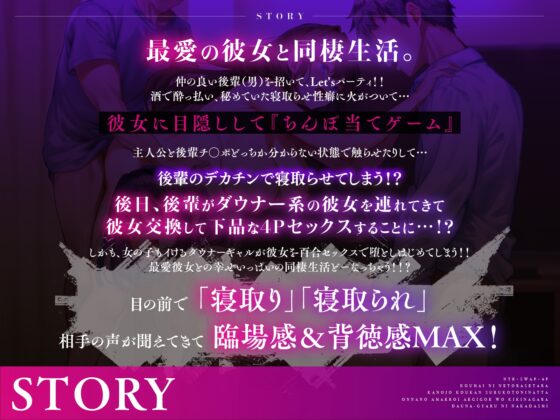 【NTR×スワップ×4P】後輩に寝取らせたら彼女交換することになった～彼女の甘エロい喘ぎ声を聞きながらダウナーギャルに中出し [コロコエ] | DLsite 同人 - R18