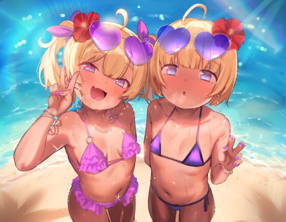 【Wメ○ガキ快楽堕ち】双子ガキドルのちんイラ枕営業☀️→わからせHで○リまんパコパコ?→絶倫チンポでハメ比べ3P♡【サークル4周年記念】✅早期購入特典付✅ [一事が万事] | DLsite 同人 - R18