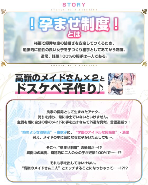 孕ませWメイド ～妊娠100%の女の子が奇跡的に僕のメイドさん二人共だった件について～《!早期購入特典!》 [スタジオりふれぼ] | DLsite 同人 - R18