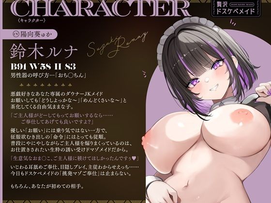 【誘い受け→逆転あり】贅沢ドスケベメイド〜悪戯マゾメイドをおしおきえっちでわからせたいご主人様へ〜【KU100/フォーリー】(少女クロイスタ)|FANZA同人
