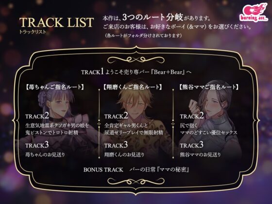 売り専バー Bear+Bear～今夜は誰と遊びたい? [burning ass...] | DLsite がるまに