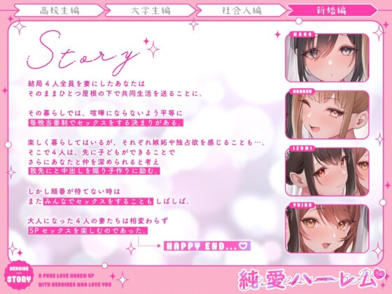 1番に孕みたい妻達とラブラブ新婚ハーレム〜中出し当番制で円満子作り5P性活〜(うこんちゃん☆かんぱにぃ)｜FANZA同人