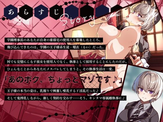 学園の王子様な彼女は、主人の前では一撃メスバレ噴乳バニー♪（KU100マイク収録作品）(一番乳搾り)｜FANZA同人