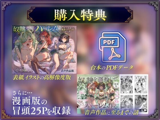 奴○を調教してハーレム作る〜育てた奴○たちと純愛ハーレムHするまでの話〜【音声版】(軒下の猫屋)｜FANZA同人