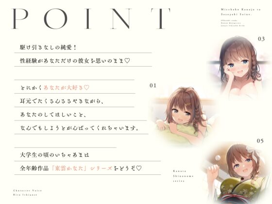 密着カノジョとささやき添い寝。 ～好き好き連呼♡同棲はじめたて純愛いちゃらぶえっち～ [いちのや] | DLsite 同人 - R18