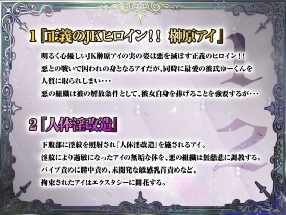 【悪堕ち洗脳】高潔で可憐な正義のヒロインが悪の親玉に洗脳・凌●・調教されて「悪堕ち媚び媚び肉便器」になんて、なるわけないでしょっ！！【KU100】(失楽少女)｜FANZA同人
