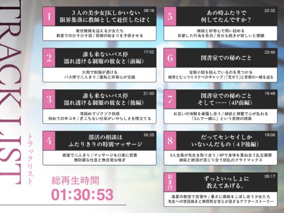 【濡れ透け×密着汗臭】限界集落。～3人の美少女しかいない村に赴任したら、背徳の快楽漬け～ [シロイルカ] | DLsite 同人 - R18