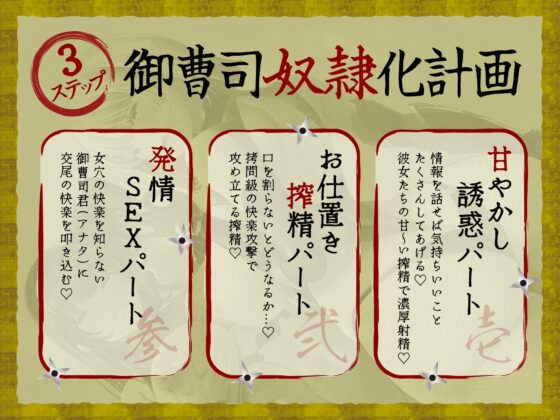 【逆レ】快楽○問搾精忍法帖〜どすけべ房中術でえろえろ○問〜 [マッド・ヴィーナス] | DLsite 同人 - R18