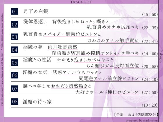 白銀の淫魔 あなたが助けた絶世の美女はエッチで優しい良妻賢母なおまんこ淫魔でした [maskメロン] | DLsite 同人 - R18