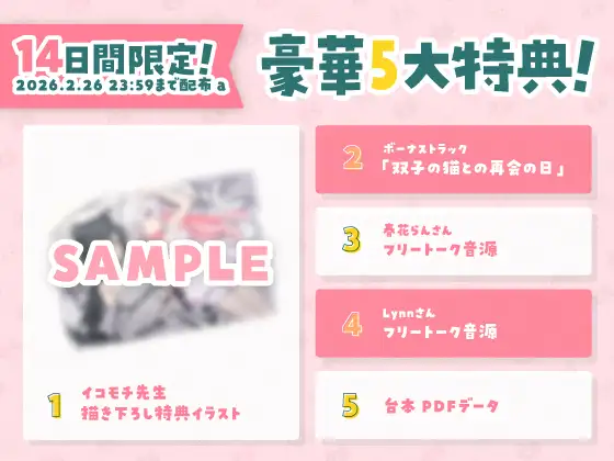 【14日間限定5大特典】ネコミミ双子が懐きすぎて困っちゃう♡ASMR【CV:春花らん・Lynn】 [アンコロール] | DLsite 同人 - R18