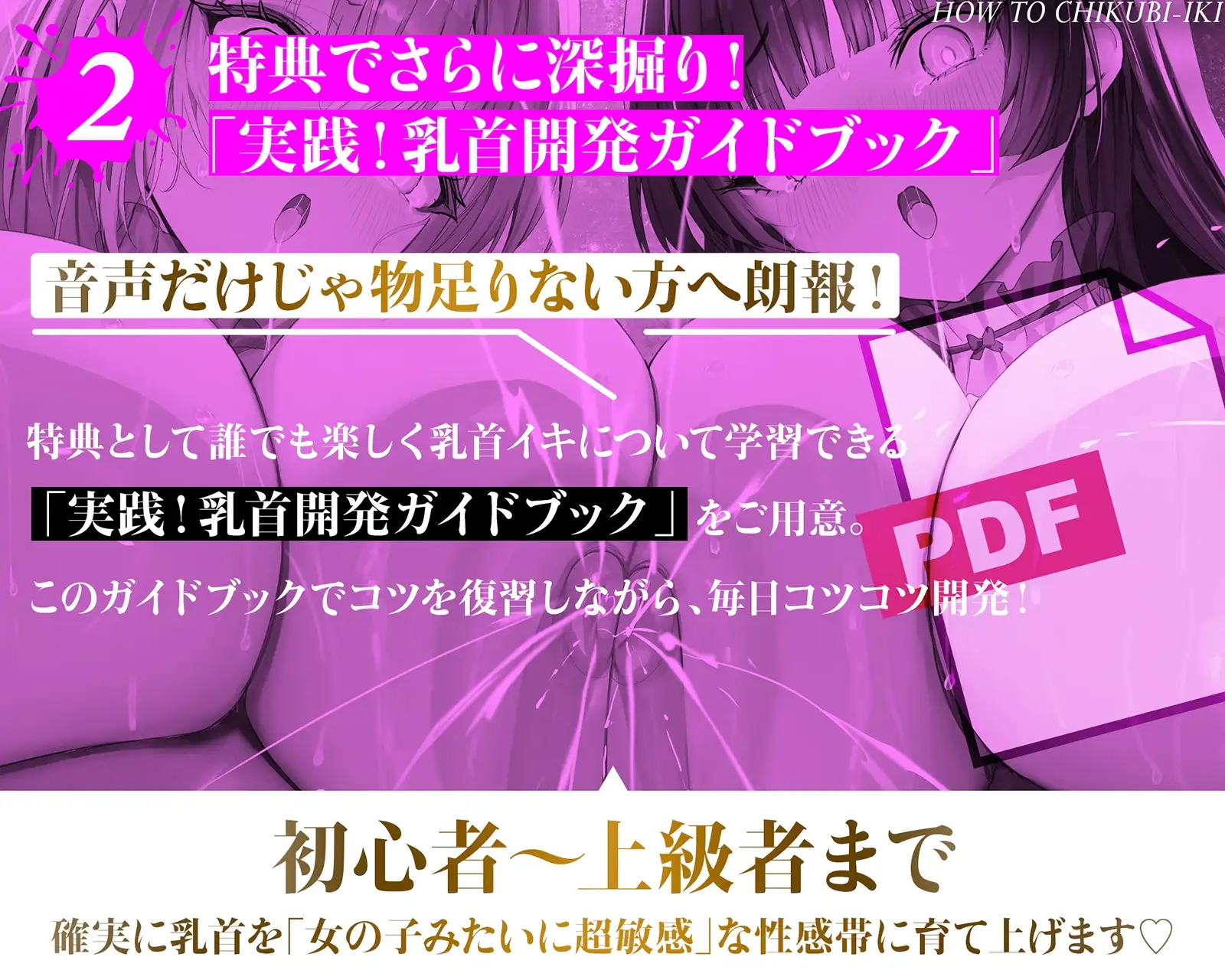 乳首で【イク】！メソッド」～初心者から上級者まで本当に誰でも乳首でイケる『実用』開発メソッド完全版 [空心菜館] | DLsite 同人 - R18