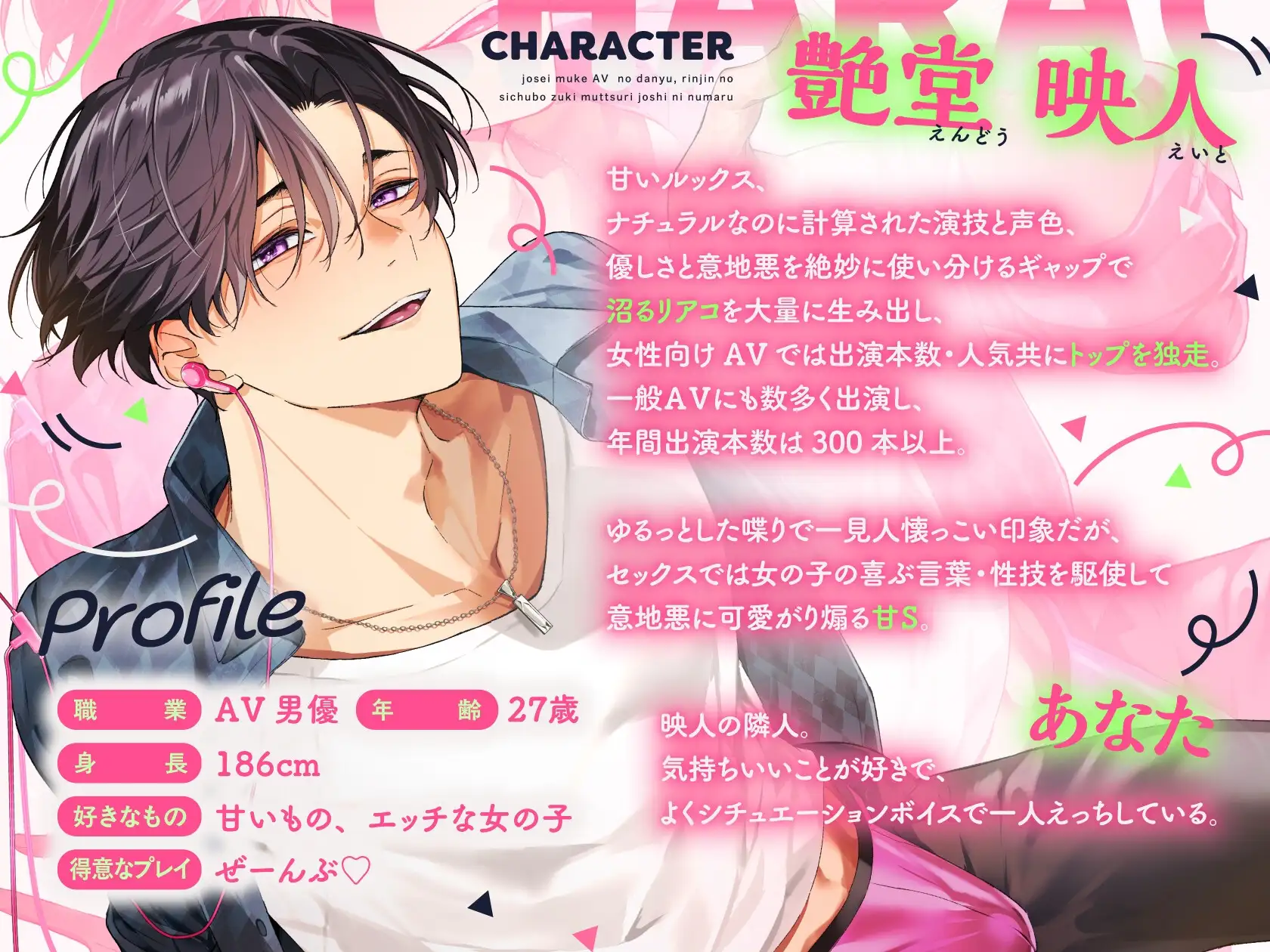 【めろ沼イキ地獄の110分】女性向けAVの人気No.1男優、隣人のシチュボ好きむっつり女子に沼る [BEDROOM] | DLsite がるまに