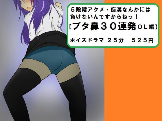 5段階アクメ・痴漢なんかには負けないんですからねっ!【豚鼻30連発OL編】 [ソプラネス] | DLsite 同人 - R18