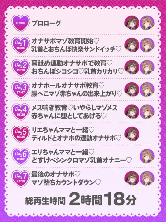 【オナサポ】どすけべママ達にマゾ堕ち幼児退行される七日間 [オナサポ本舗] | DLsite 同人 - R18