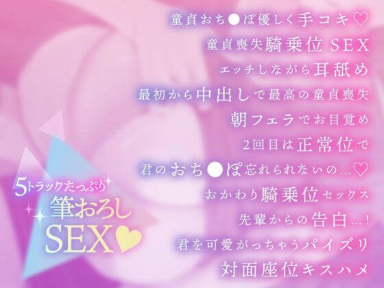【筆おろしシリーズ】バイト先の先輩に童貞をカミングアウトして極上の筆おろしを、シてもらってから…【KU100】(あぶそりゅ〜と) - FANZA同人