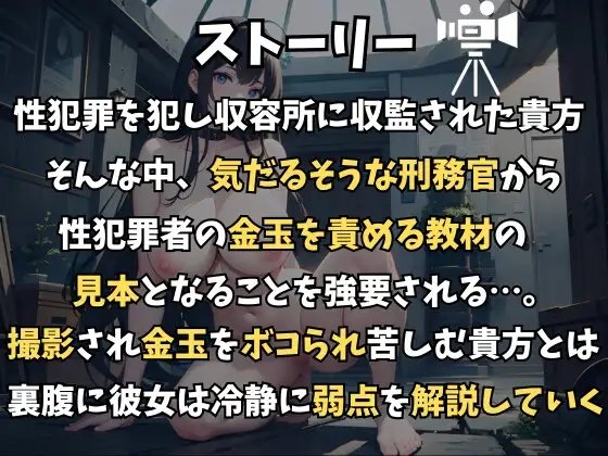 玉責めマニュアル撮影～ダウナー刑務官に金玉をボコられ冷酷に解説される～ [玉責め屋] | DLsite 同人 - R18