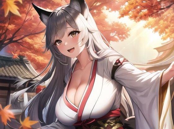 銀髪のお狐様は大好きなあなたをムチもふボディで癒したい〜母性あふれる爆乳お狐様と孕ませ生活〜【抱き枕推奨/ファンタジー/ケモ耳】(巨乳大好き屋) - FANZA同人