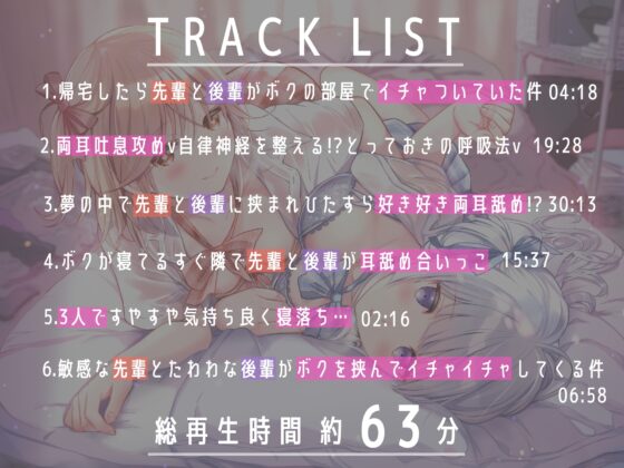 甘々LOVE生活-敏感な先輩とたわわな後輩がボクを挟んでイチャイチャしてくる件- [みつつきRecordS] | DLsite 同人 - R18