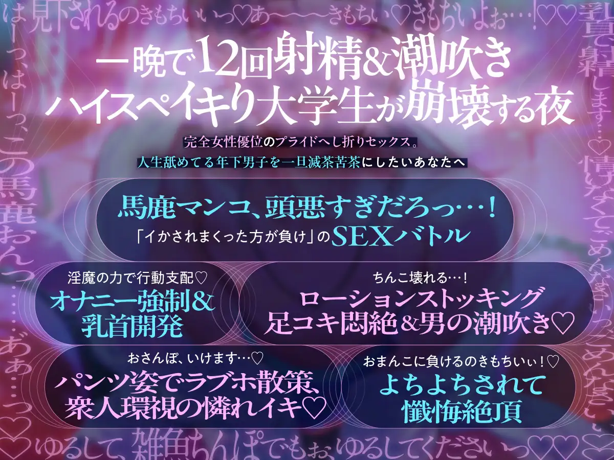 【理性崩壊♦️淫魔教育Ⅱ】Case.4 人生舐めてる性悪大学生を恥辱制裁。プライドずたずた腰へこピストン、大量射精。こんなの味わったらもう普通のセックス出来ない… [がるまにオリジナル(乙女)] | DLsite がるまに